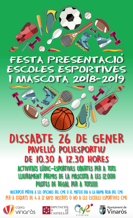 Presentación escoles esportives y mascota 2018-2019