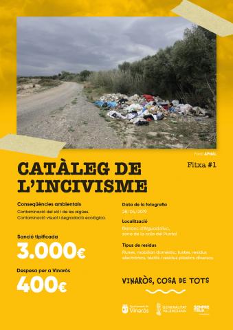 El Ayuntamiento refuerza la campaña Catálogo del Incivismo