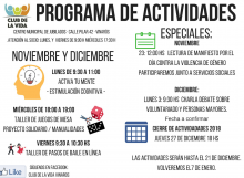 Programació novembre-decembre Club de la Vida