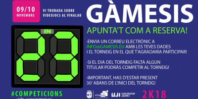 El Gàmesis 2018, la VI Trobada sobre videojocs es presenta amb molta expectativa