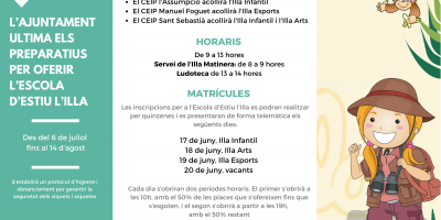 L’Ajuntament ultima els preparatius per oferir l’Escola d’Estiu l’Illa