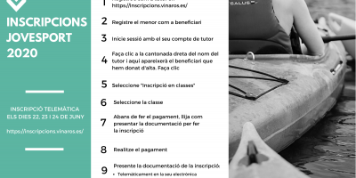 Inscripció Jovesport 2020