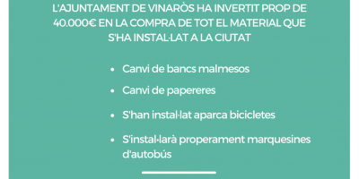 Obres i Serveis millora el mobiliari urbà del municipi